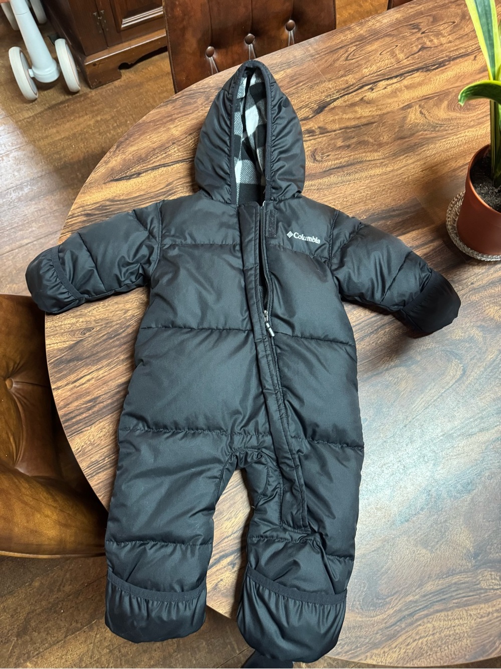 Columbia Black Puffer Baby Snowsuit